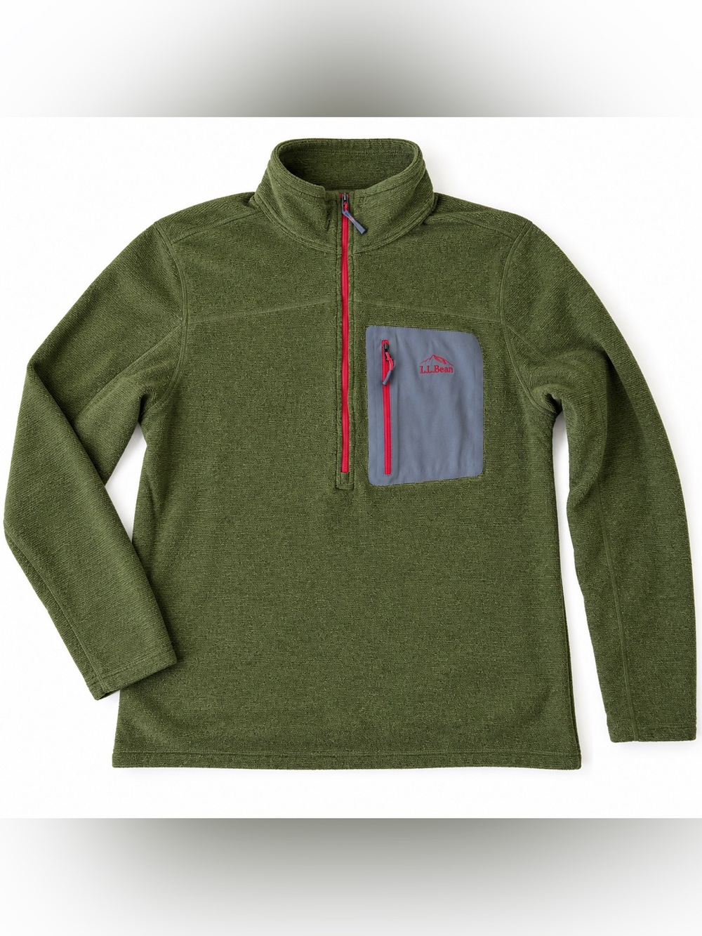 L.L. Bean North Ridge fleece pullover Olive Green Size Large
